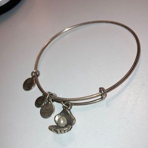 Alex & Ani Oyster and Pearl Sliver Bracelet